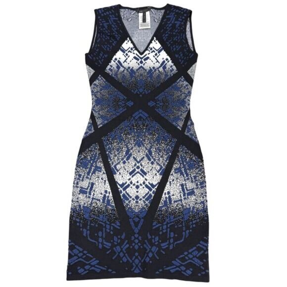 BCBGMaxAzria Gari Jacquard Bodycon Dress Womens Size Small - Picture 2 of 6